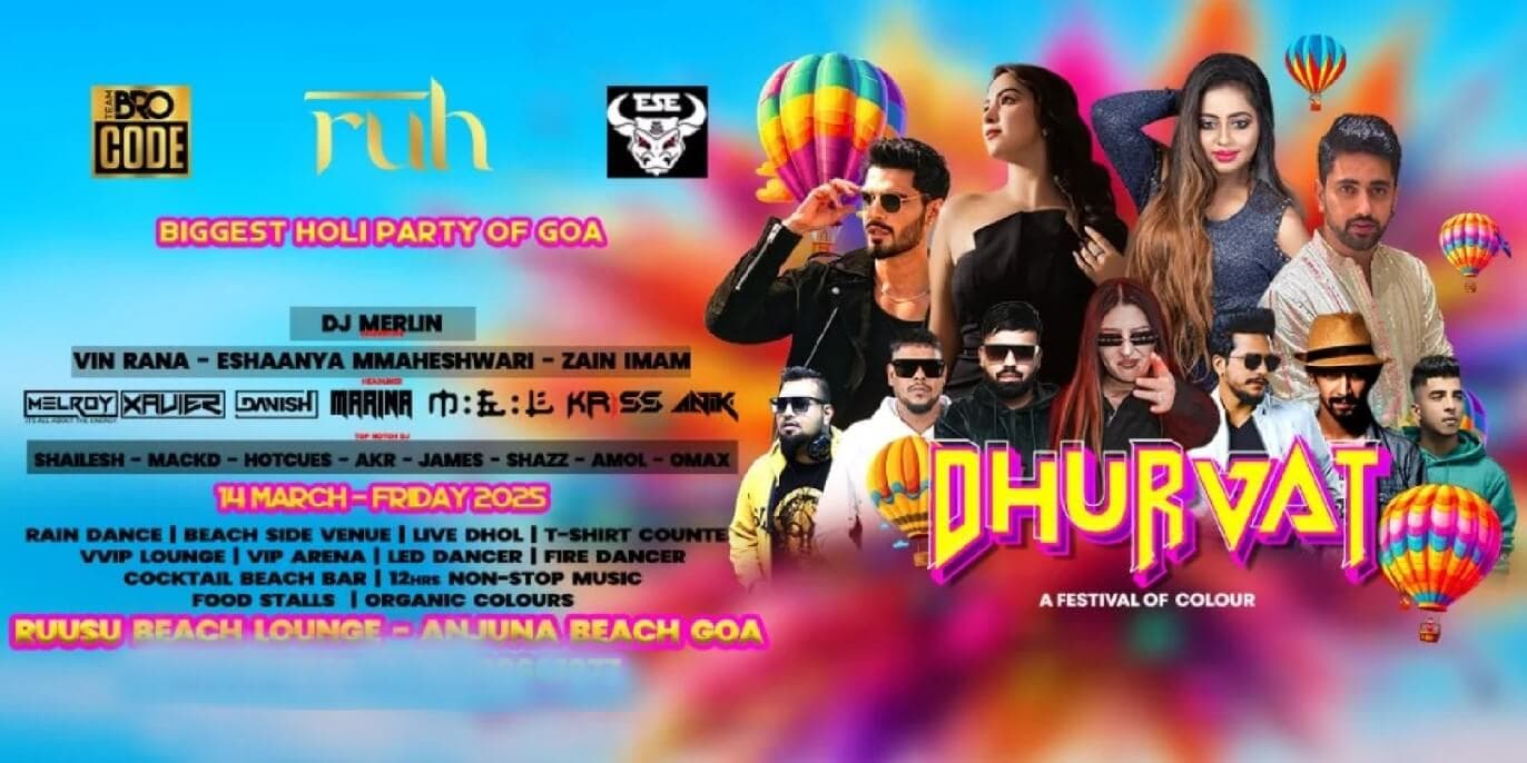 Dhurvat Biggest Holi Festival Party Of Goa