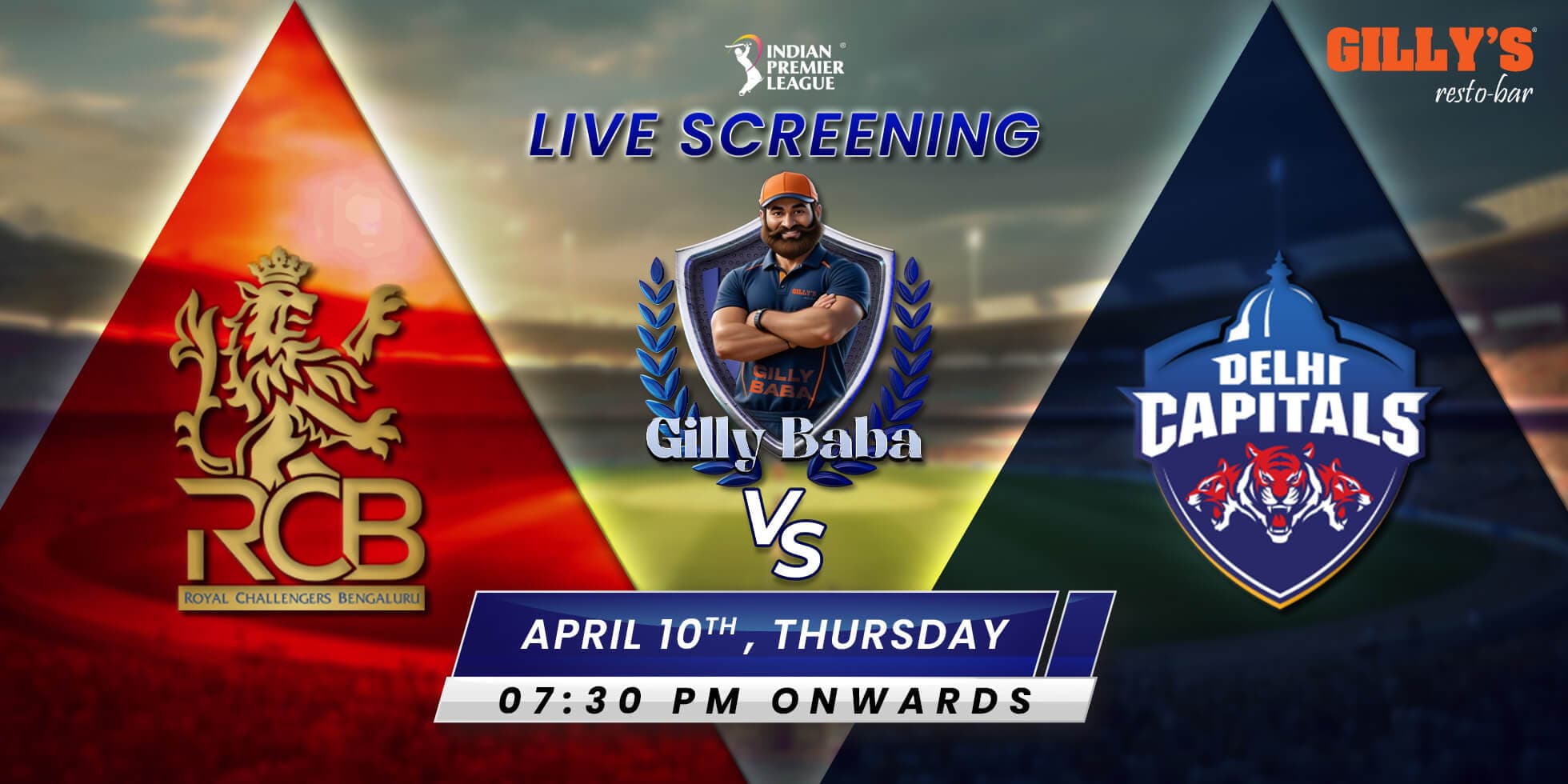 RCB Vs DC | IPL Live Screening 