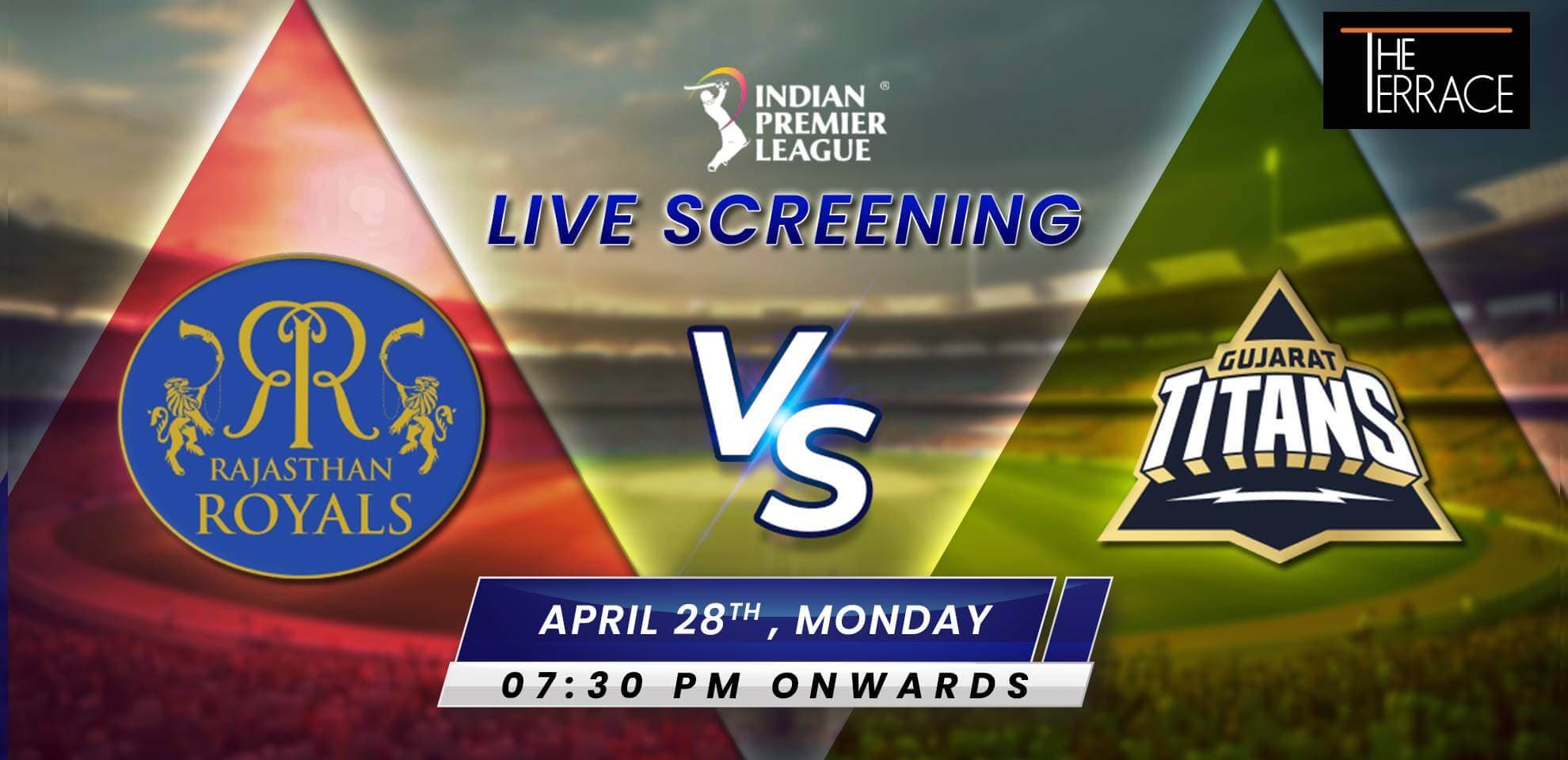 RR Vs GT | IPL Live Screening 