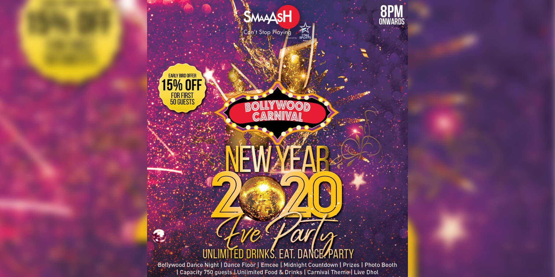 New Year Eve 2020 Carnival Bollywood Dance Party