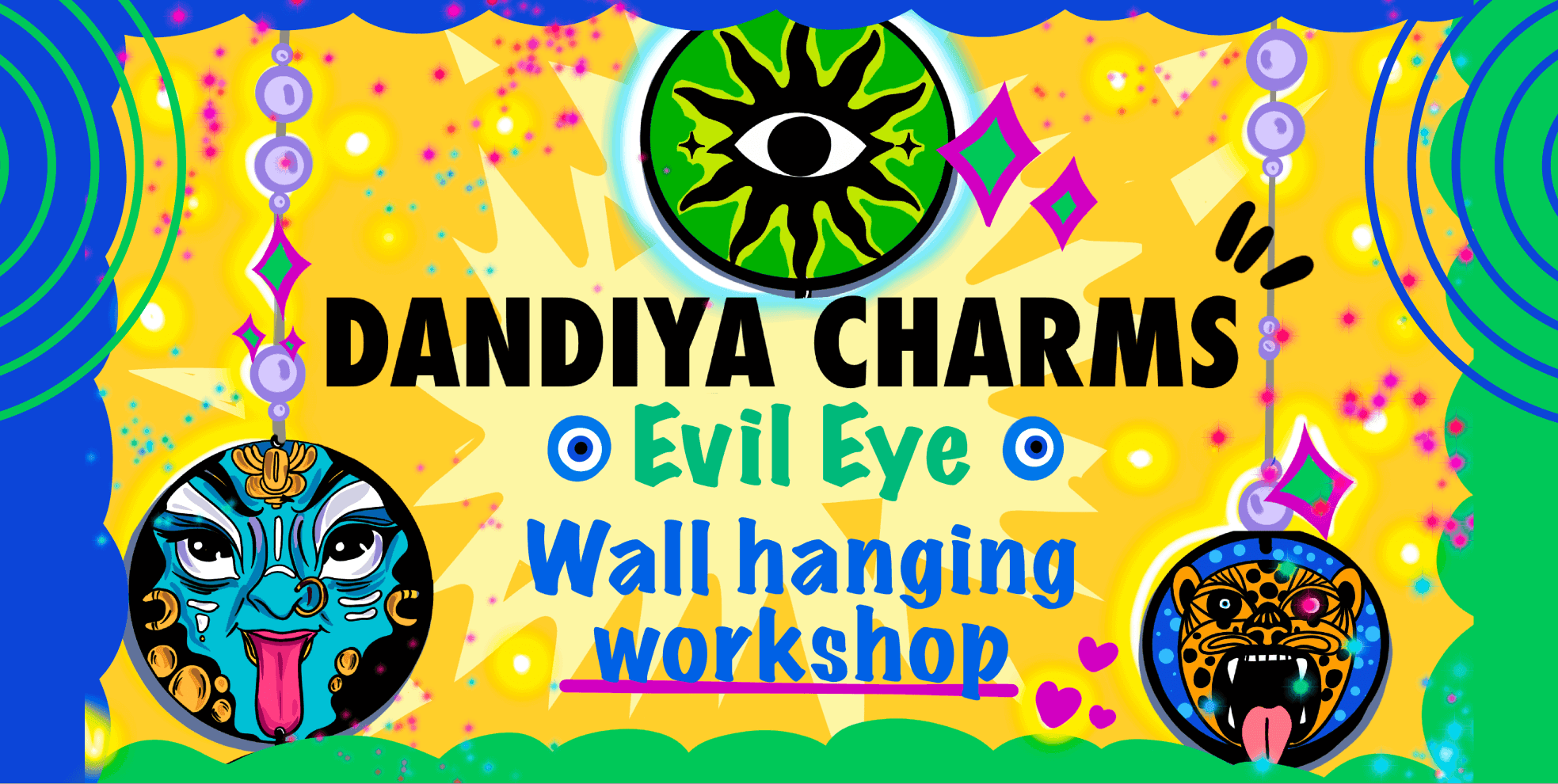 Dandiya Charms | Ceramic Evil Eye Wall Hangings