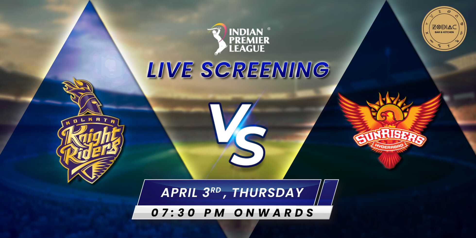 KKR Vs SRH | IPL Live Screening 