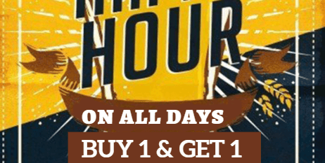 Any Time Any Day Offer -  Buy 1 And  Get 1 Beer Free