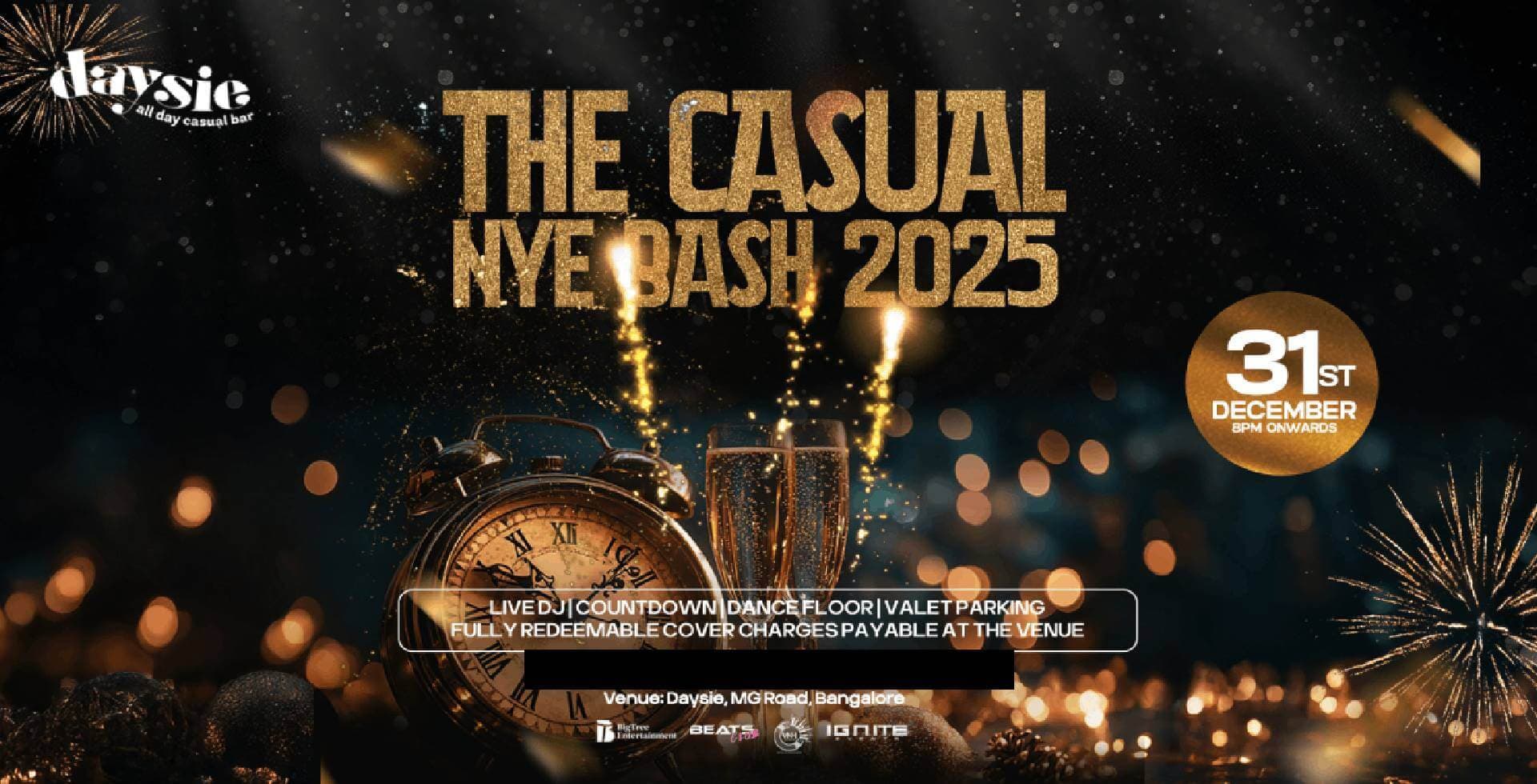 The Casual New Year Bash 2025 | Daysie MG Road