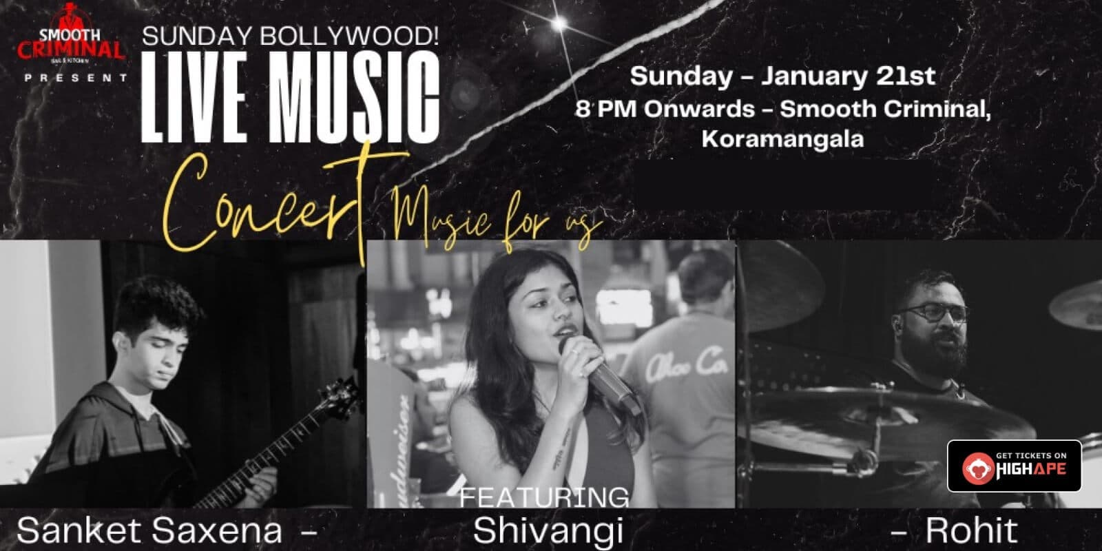 Sunday Bollywood Live Music | Smooth Criminal