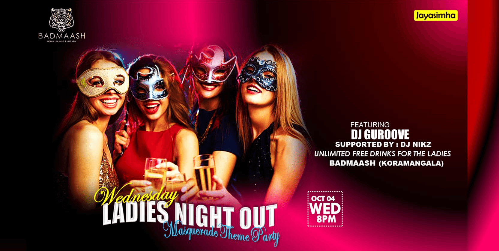 Wednesday Ladies Masquerade Theme Party