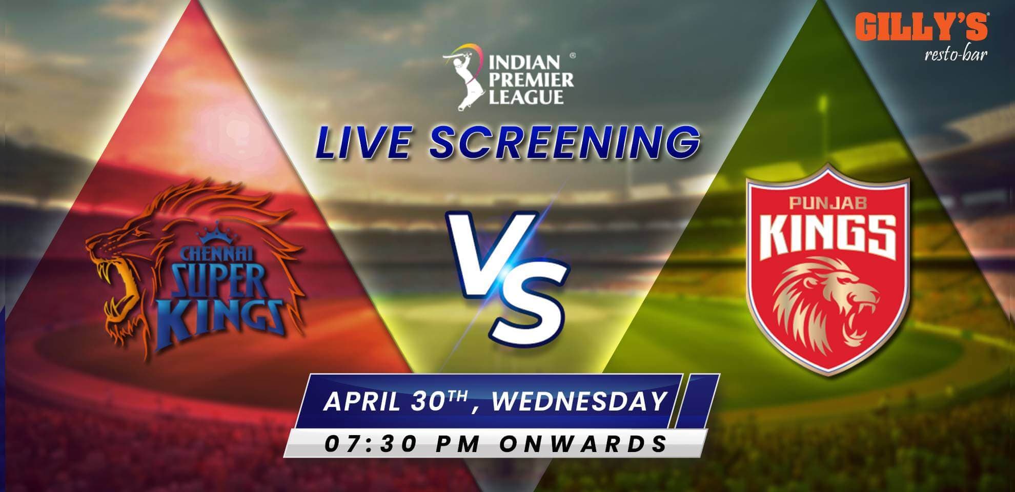 CSK Vs PBSK | IPL Live Screening 