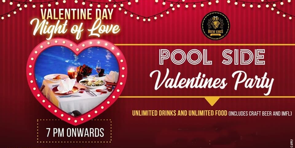Night Of Love Pool Side Valentine's Dinner Party
