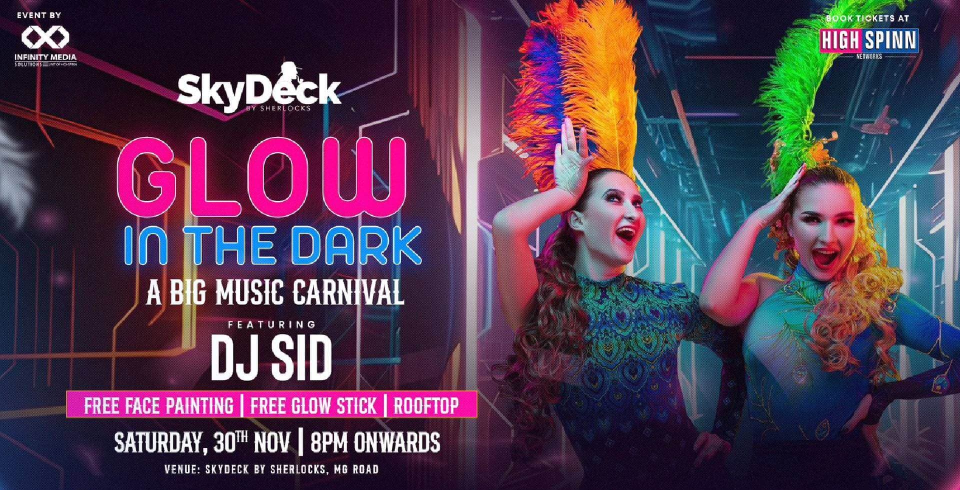 Glow In Dark Music Carnival | Skydeck MG Road