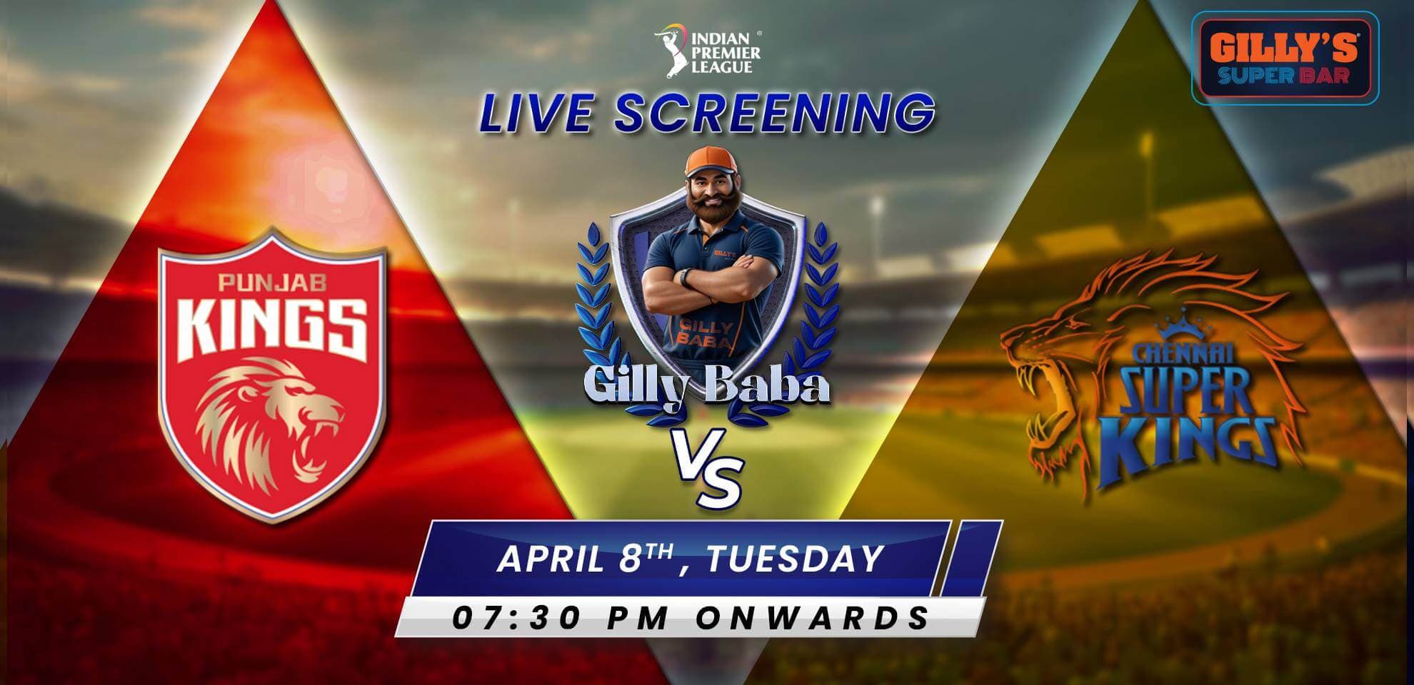 PBSK Vs CSK | IPL Live Screening 