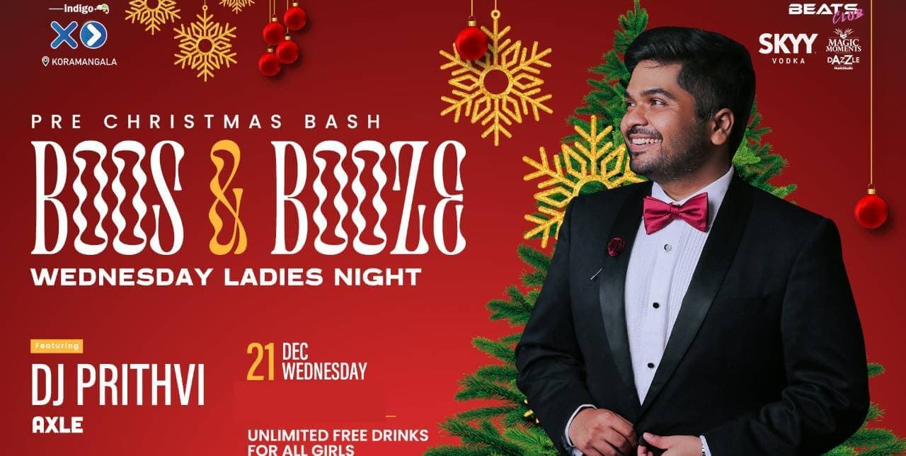 Pre Christmas Bash Boos And Booze Wednesday - Ladies Night