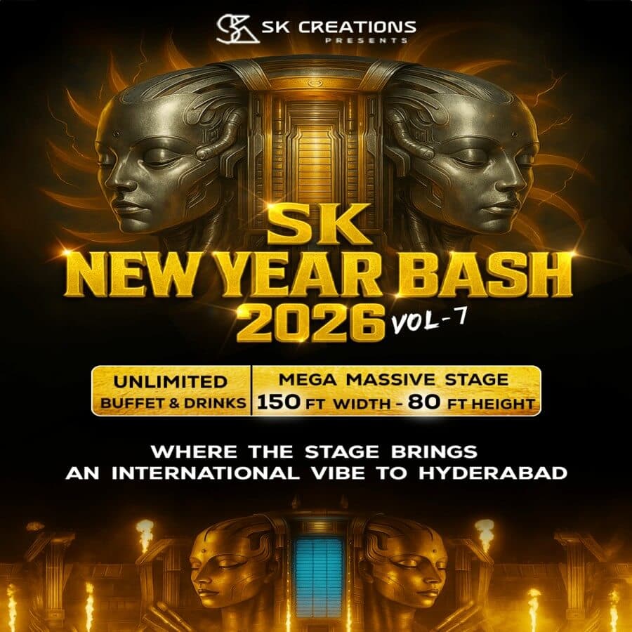SK New Year Bash 2026 - Hyderabad Biggest NYE
