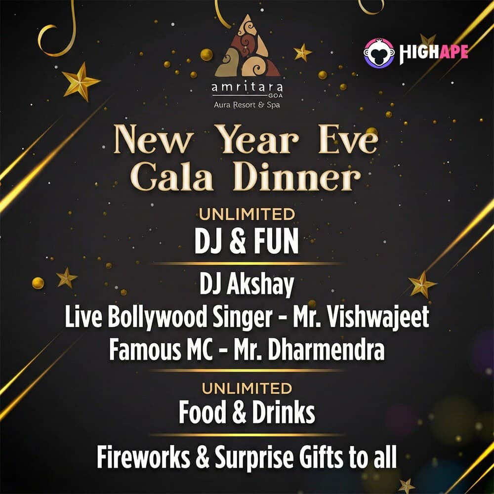 New Year Eve Gala Dinner with Unlimited Fun Food & Drinks