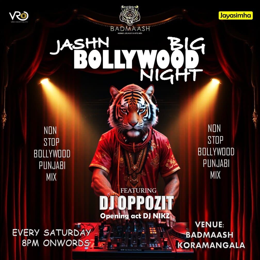 Jashn Big Bollywood Night At Badmaash Kormangala