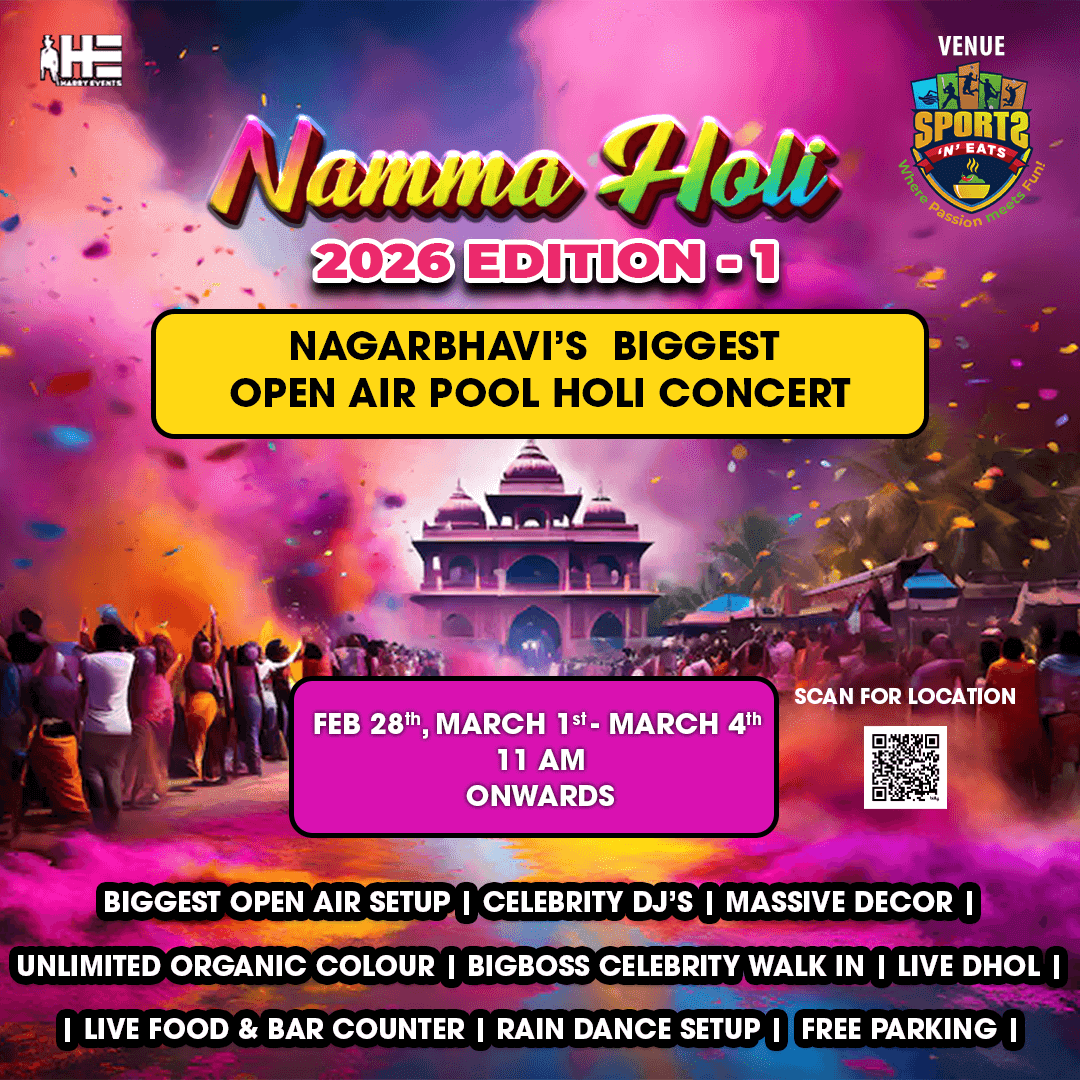 Namma Holi 2026 Nagarbhavi Biggest Pool Open Air Concert