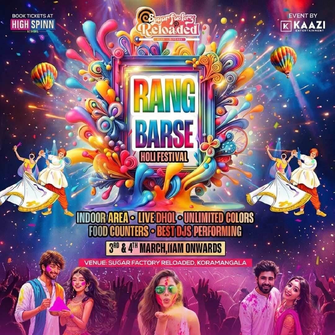 Rang Barse Holi Festival Happening At Sugar Factory Reloaded