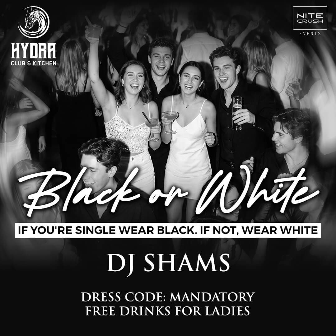 Saturday Black or White - Bollywood Party at Hydra Club & Kitchen in Bangalore | Event Tickets & Info Saturday Black or White - Bollywood Party at Hydra Club & Kitchen in Bangalore | Event Tickets & Info