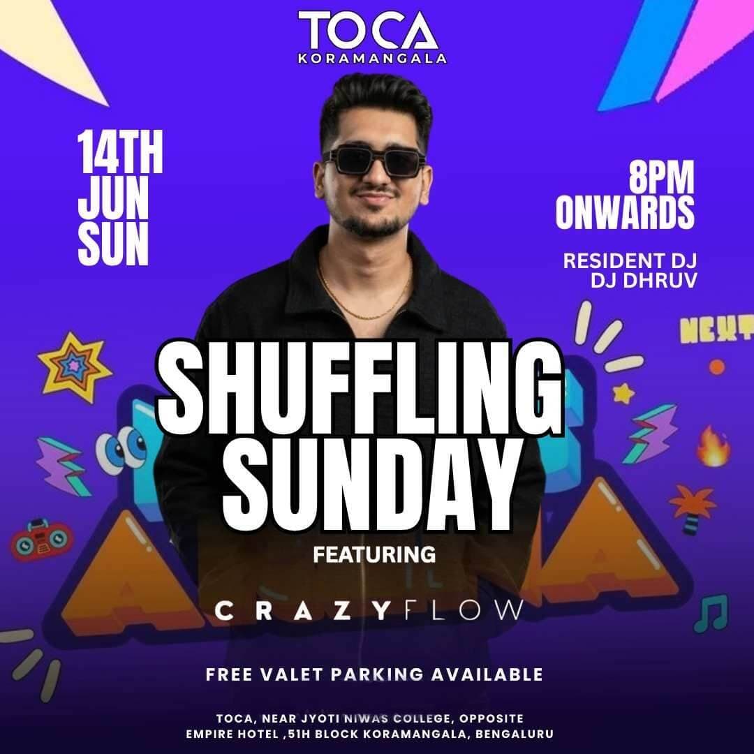 Shuffling Sunday Bollywood Night ft DJ Crazyflow