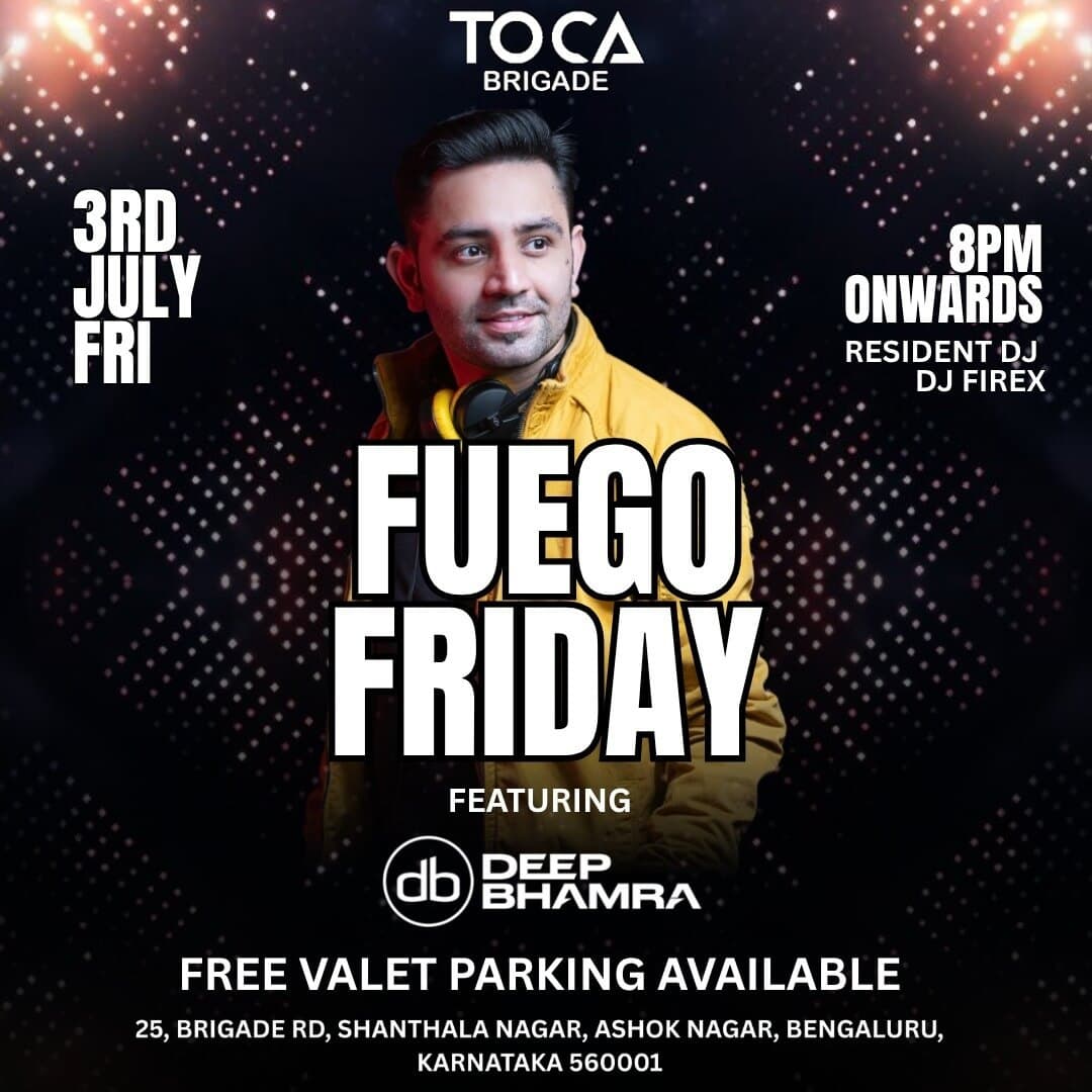 Fugeo Friday : Bollywood DJ Night ft Deep Bhamra