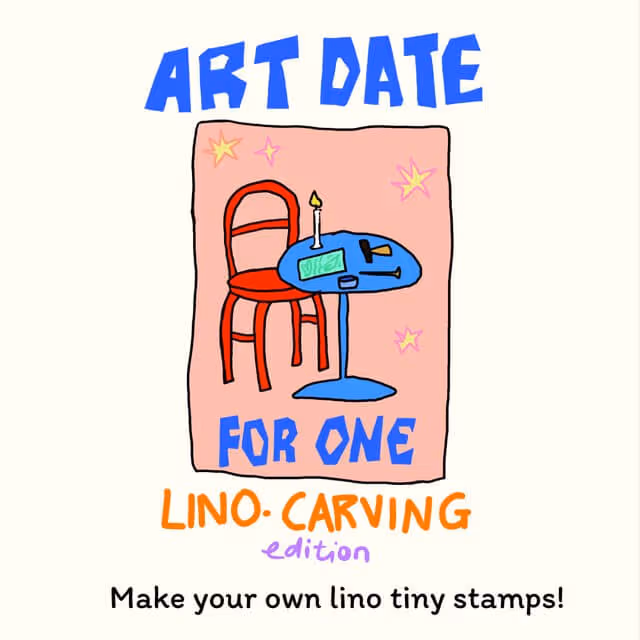Art Date for One: Lino Carving tiny stamps Art Workshop