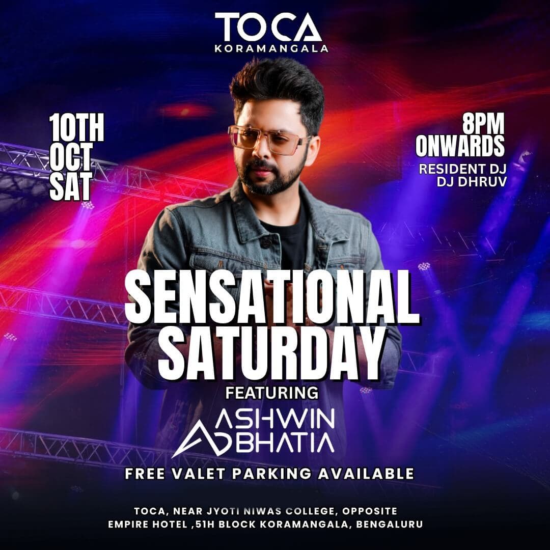 Sensational Saturday: Bollywood DJ Party Ft DJ Ashwin Bhatia