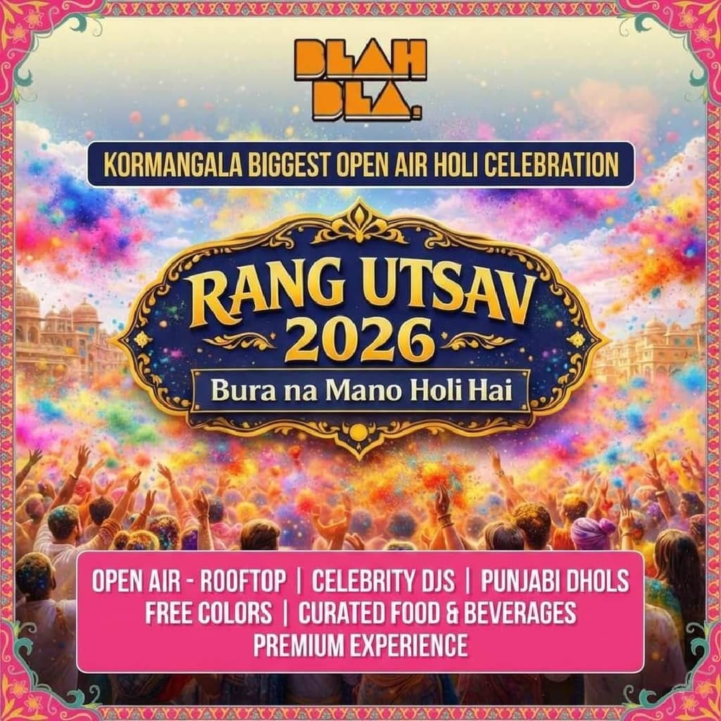 Koramangala Open Air Biggest Holi Celebration 2026 at Blah Bla in ...